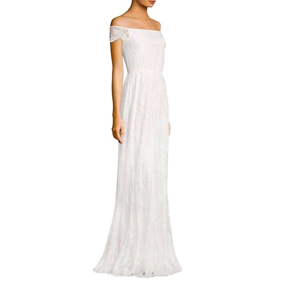 🆕🏷 ALICE + OLIVIA Lace Long Maxi Dress Gown Sz 4 - Picture 4 of 7